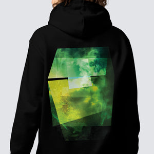 Argon Volt Featuring Mossy Egg The Bush Organic Cotton Hoodie in Black