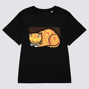 Julie de Graag December Cat Organic Cotton Women's T-Shirt in Black
