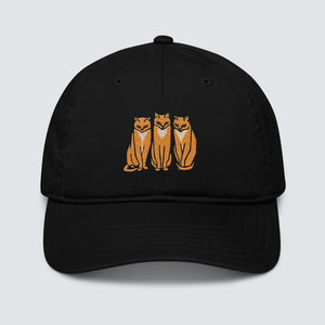 Julie de Graag Three Cats Organic Cotton Cap in Black