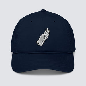 The Gabrielli Wing Organic Cotton Cap in Navy Blue
