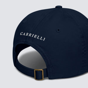 The Gabrielli Wing Organic Cotton Cap in Navy Blue