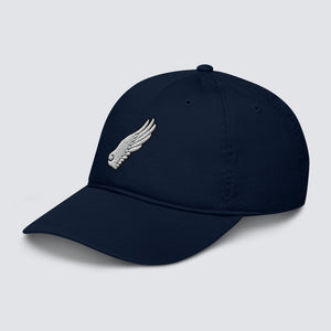 The Gabrielli Wing Organic Cotton Cap in Navy Blue