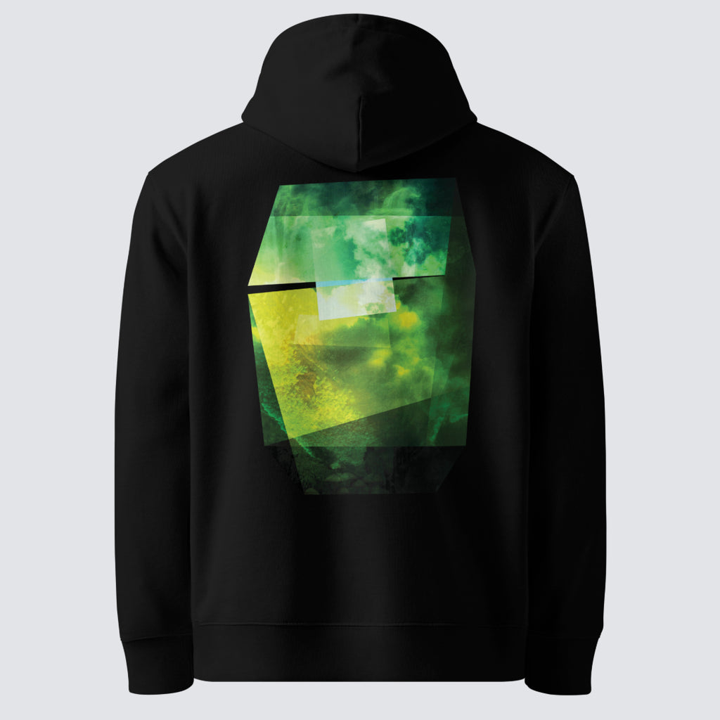 Argon Volt Featuring Mossy Egg The Bush Organic Cotton Hoodie in Black