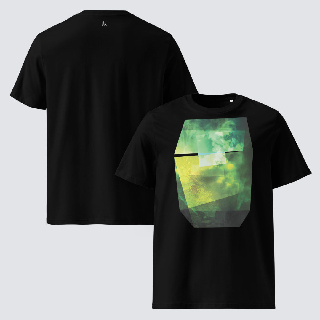 Argon Volt Featuring Mossy Egg The Bush Organic Cotton T-Shirt in Black