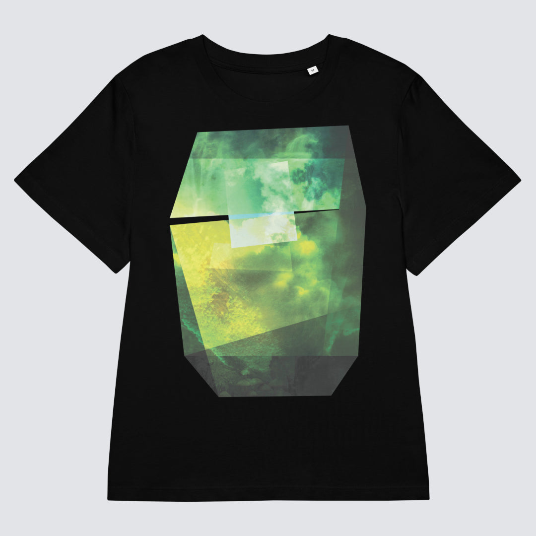 Argon Volt Featuring Mossy Egg The Bush Organic Cotton Women's T-Shirt in Black