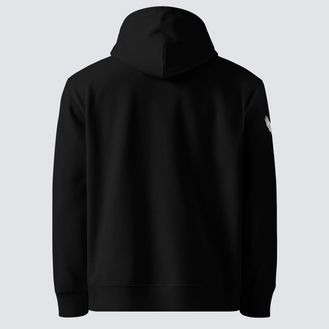 Argon Volt Pixelvision Organic Cotton Hoodie in Black