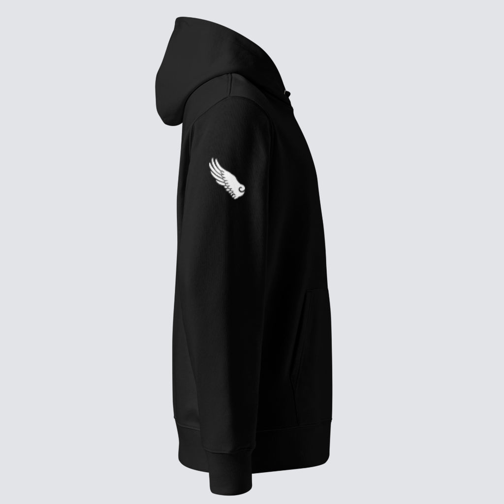Argon Volt Pixelvision Organic Cotton Hoodie in Black