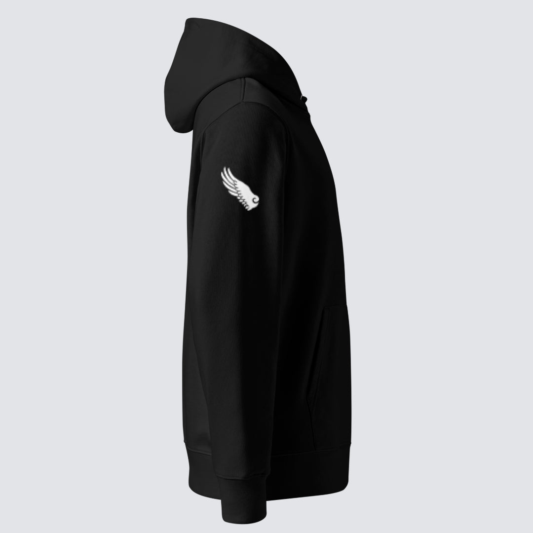 Argon Volt Pixelvision Organic Cotton Hoodie in Black