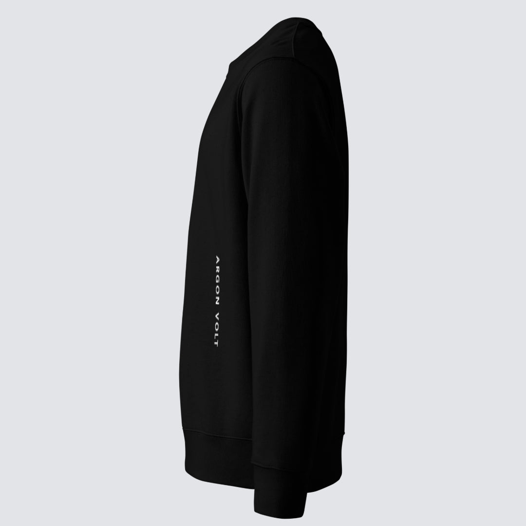 Argon Volt Pixelvision Organic Cotton Sweatshirt in Black