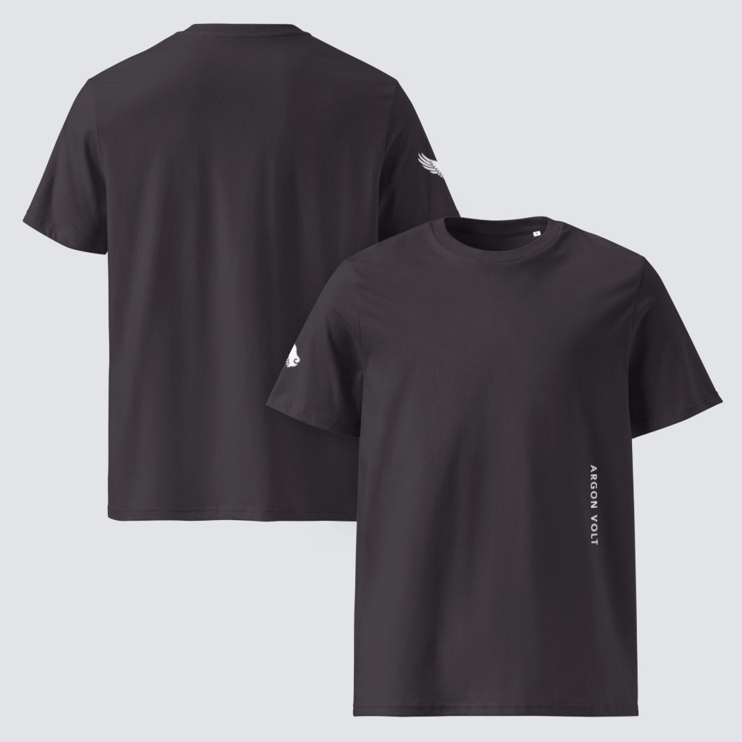 Argon Volt Pixelvision Organic Cotton T-Shirt in Anthracite