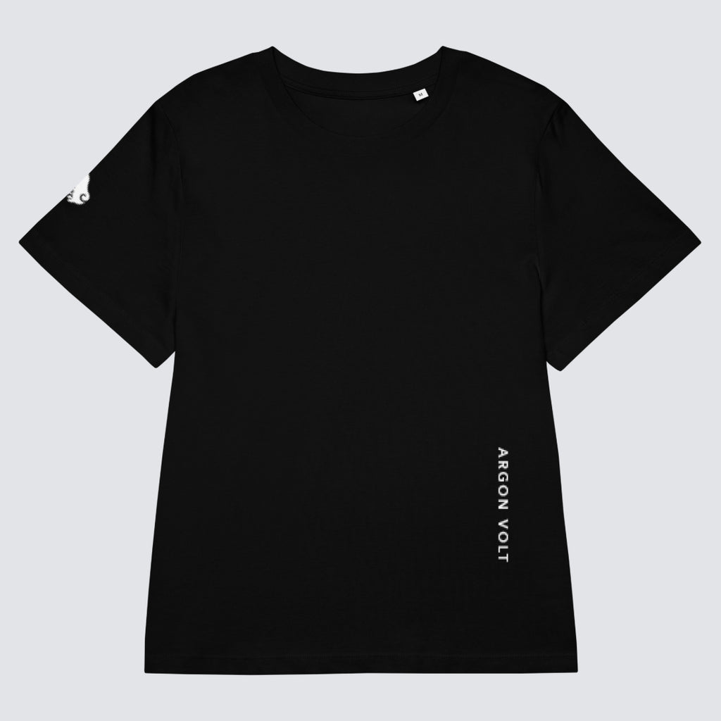 Argon Volt Pixelvision Organic Cotton Women's T-Shirt in Black