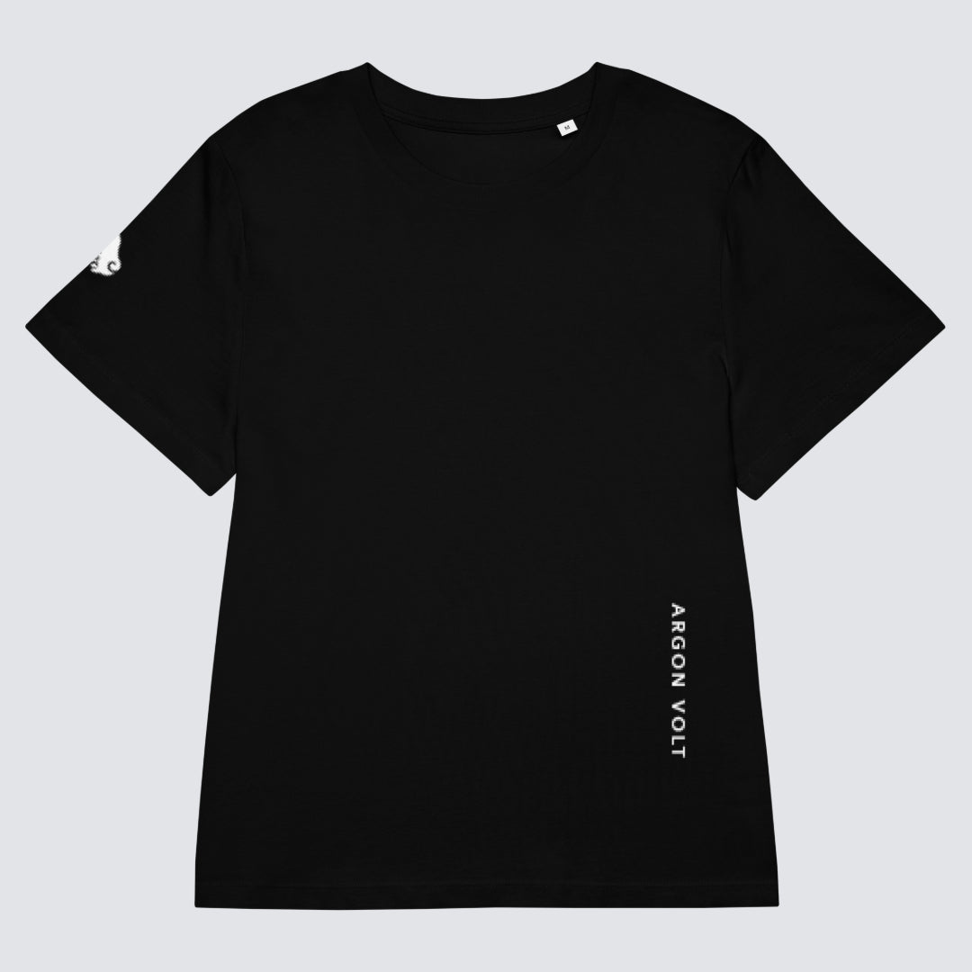 Argon Volt Pixelvision Organic Cotton Women's T-Shirt in Black