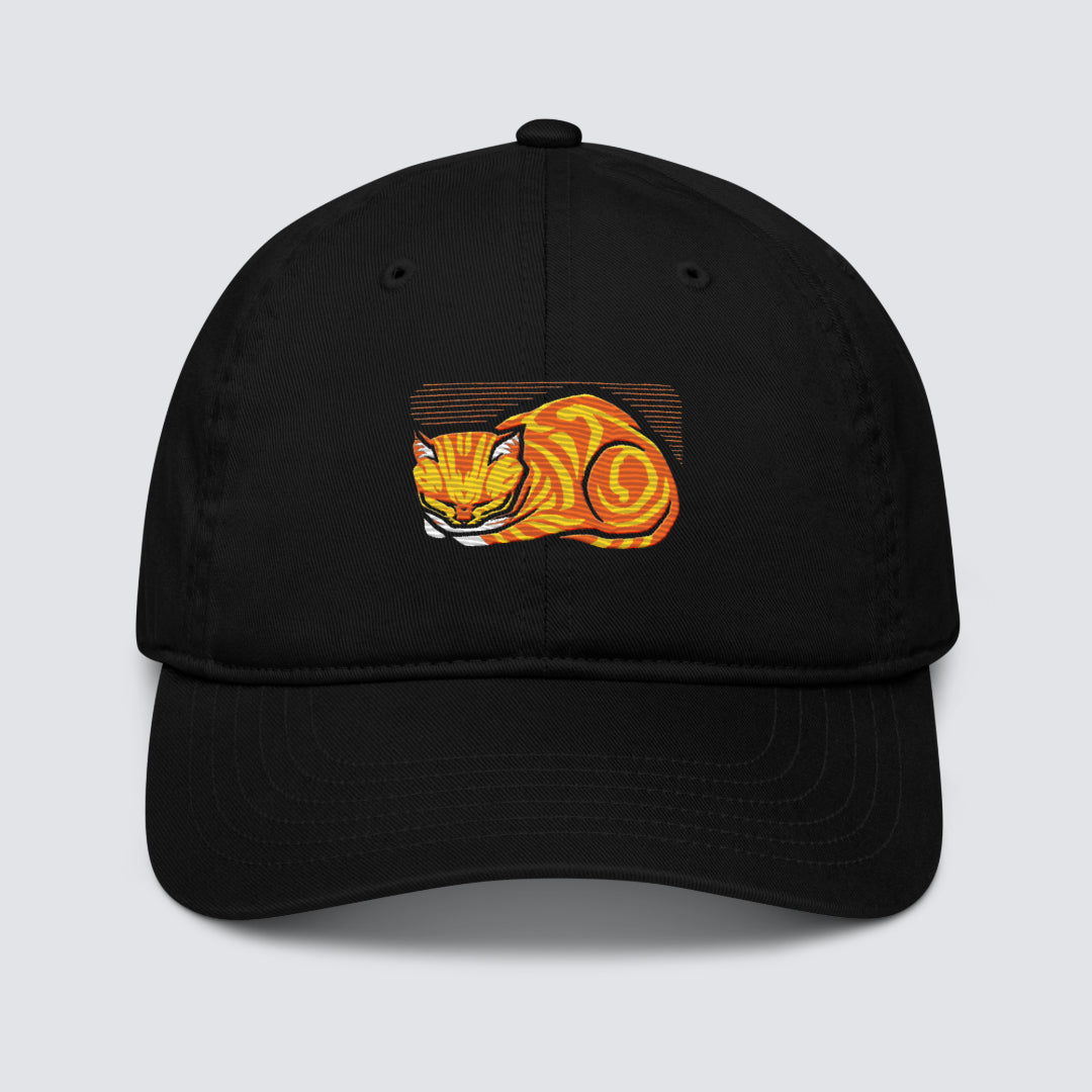 Julie de Graag December Cat Organic Cotton Cap in Black