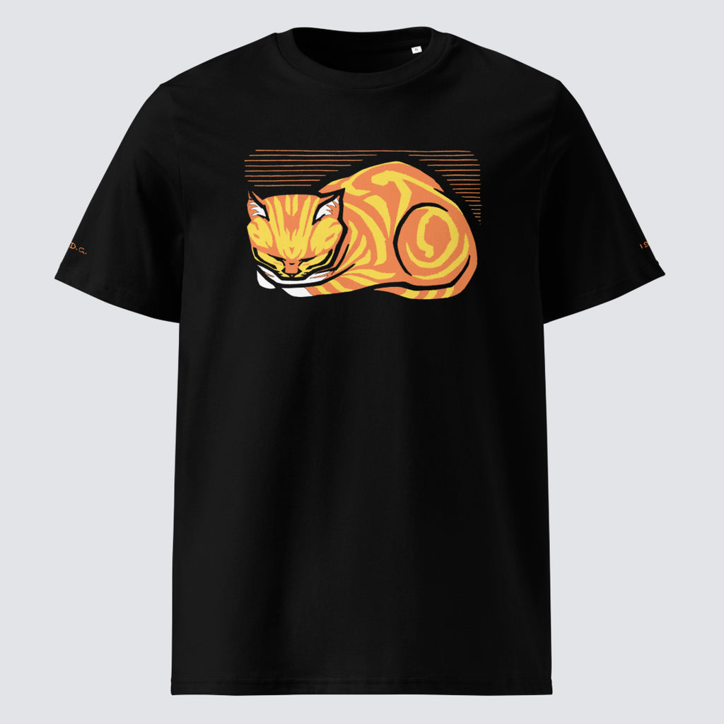 Julie de Graag December Cat Organic Cotton T-Shirt in Black