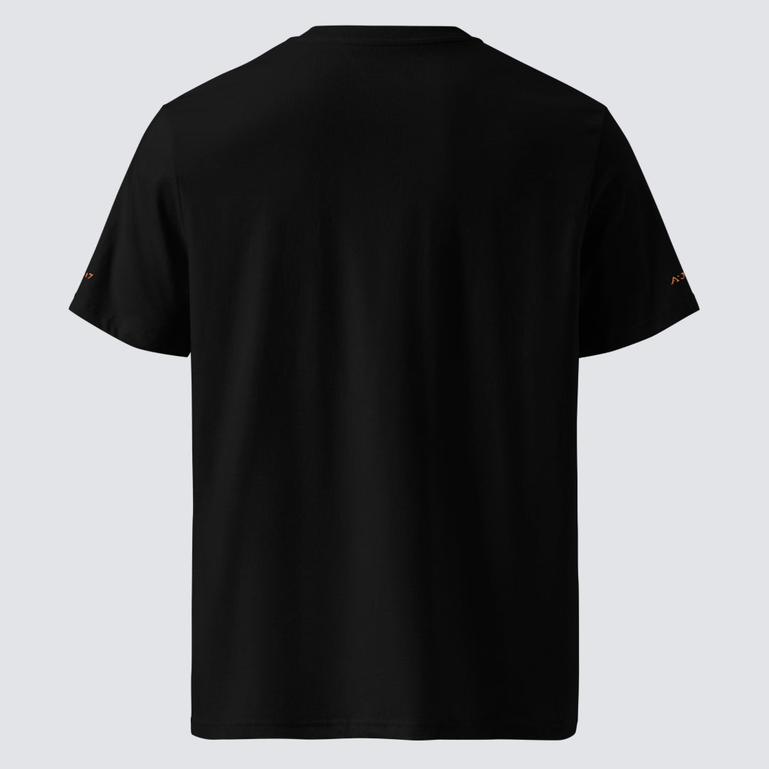 Julie de Graag December Cat Organic Cotton T-Shirt in Black
