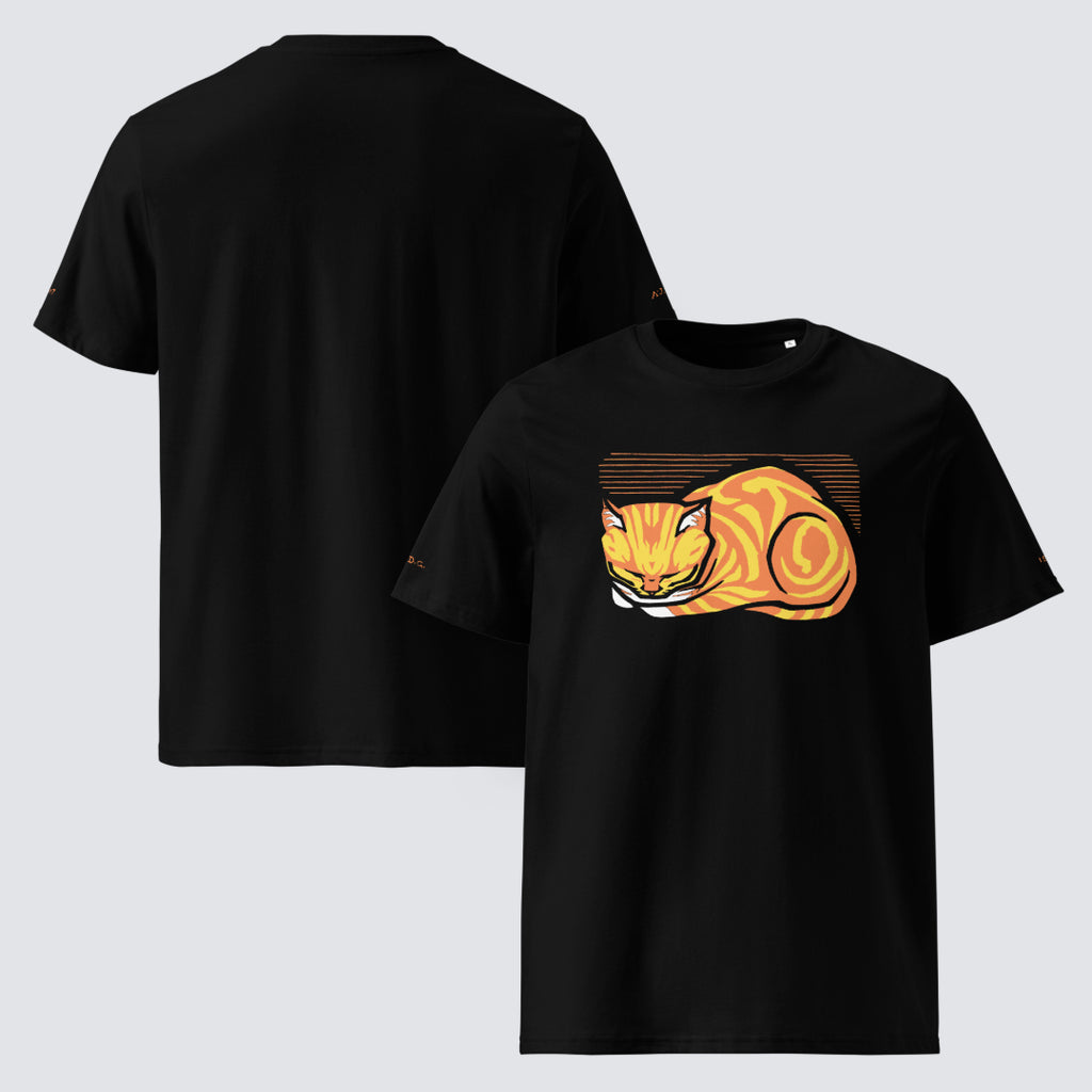 Julie de Graag December Cat Organic Cotton T-Shirt in Black