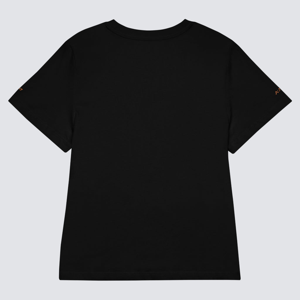 Julie de Graag December Cat Organic Cotton Women's T-Shirt in Black