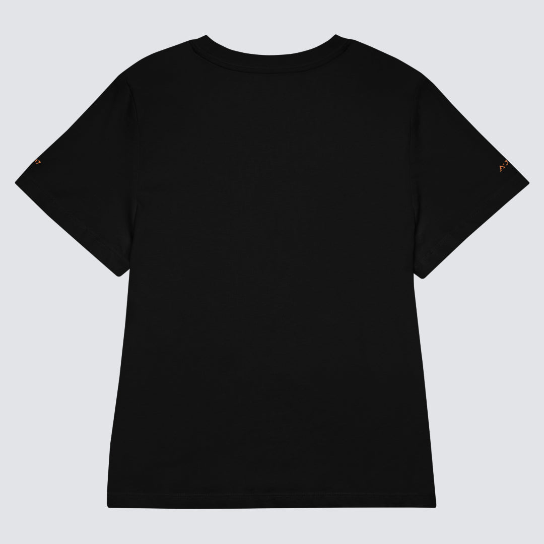 Julie de Graag December Cat Organic Cotton Women's T-Shirt in Black