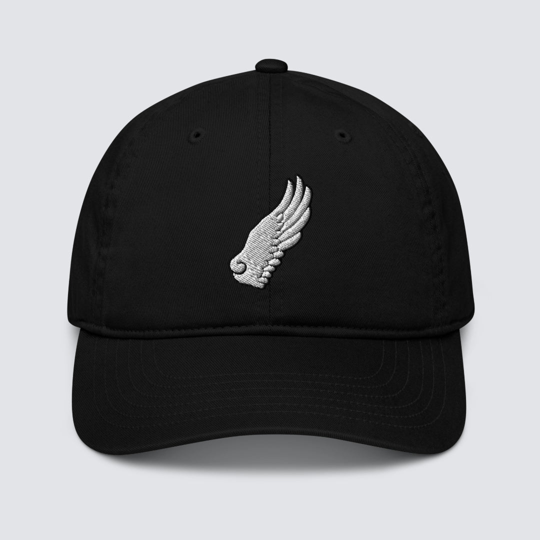 The Gabrielli Wing Organic Cotton Cap in Black